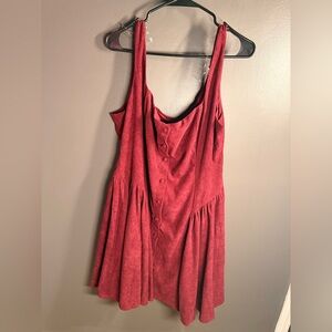 Altar'd State Burgundy Dress Button Down NWT Corduroy